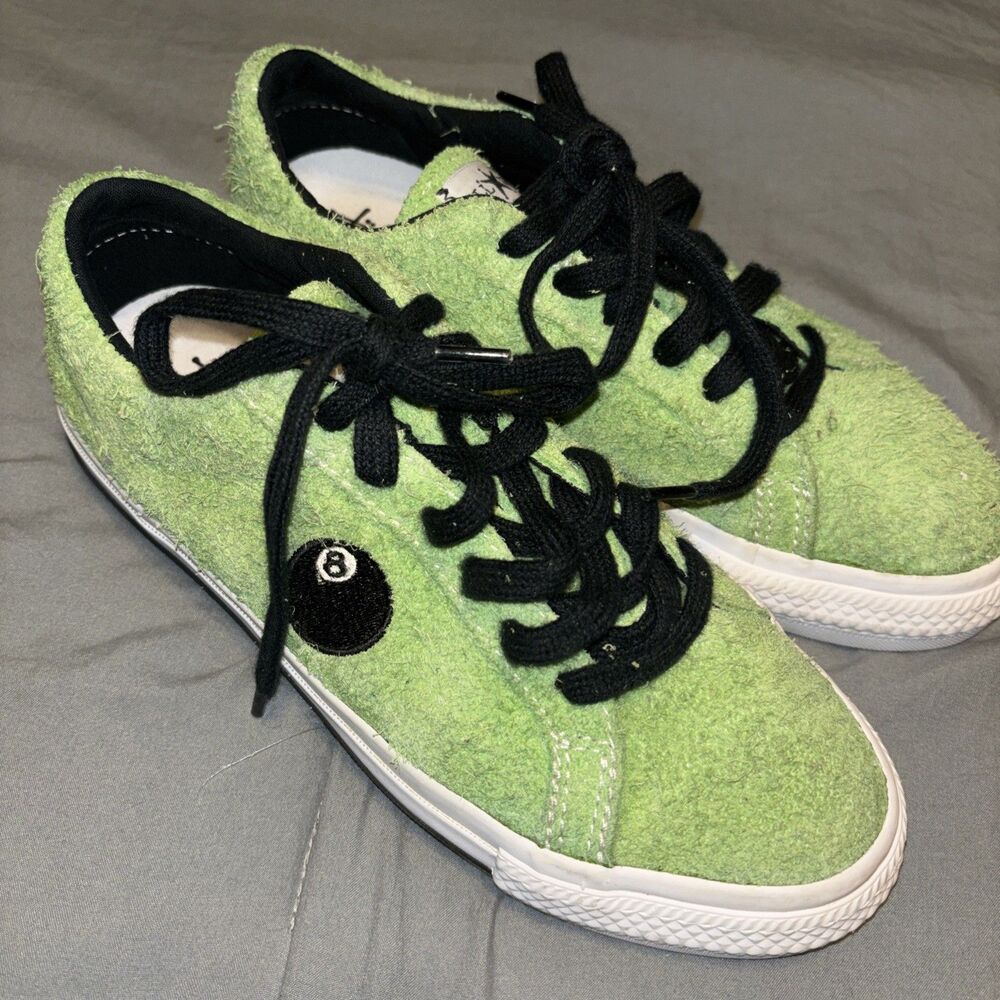 Converse One Star Pro Ox Stussy 8-Ball Green Flash Unisex Sneakers Size 5M/W6.5